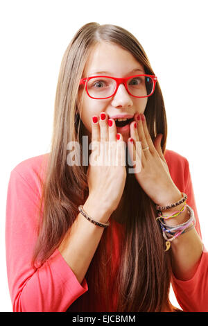 Surprised teenager Stock Photo