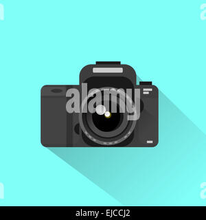 photo camera icon flat design vector Stock Photo