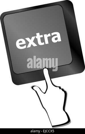 Computer keyboard key - Extra word on it Stock Photo