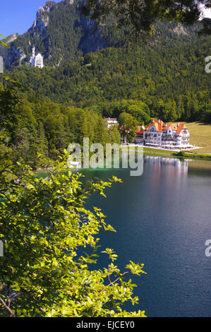 landmark castle Neuschwanstein in Bavaria Stock Photo