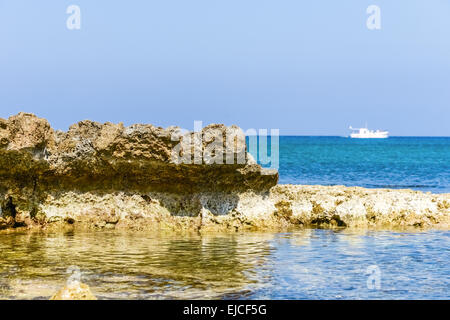 Sailing ship at anchor Stock Photo