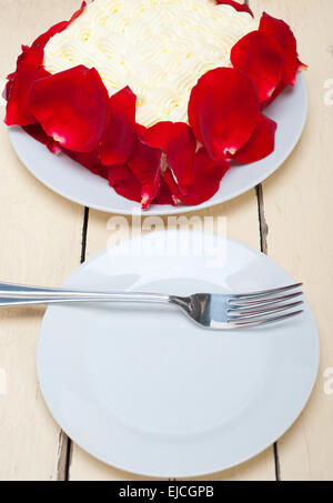 whipped cream mango cake Stock Photo