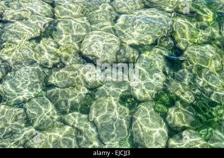 Water surface slippery subsurface Stock Photo