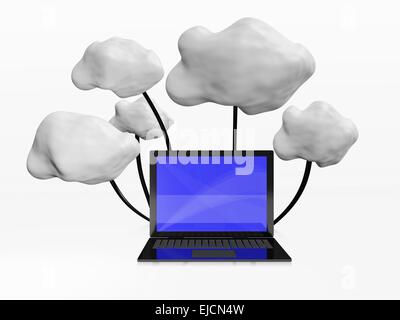 Cloud computing 3d illustration Stock Photo - Alamy