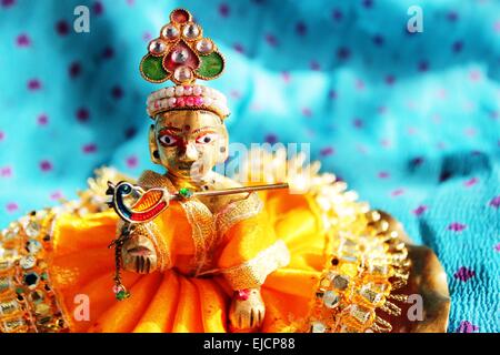 Hindu God Lord Krishna Stock Photo