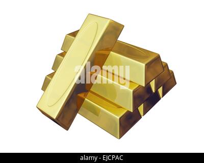 Stack of Gold Bars Stock Photo