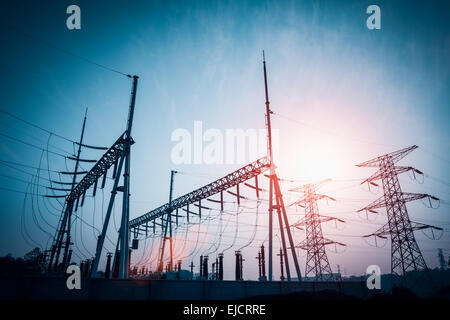 power distributing substation Stock Photo