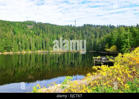 Fairytale lake Mummelsee Black Forest Germany Stock Photo