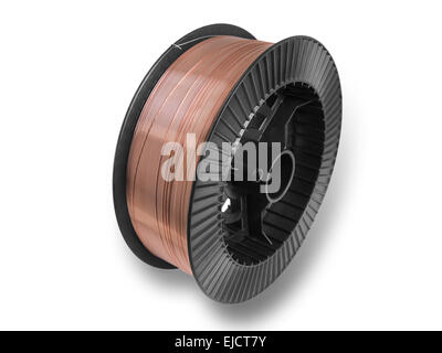 Copper wire on spool Stock Photo