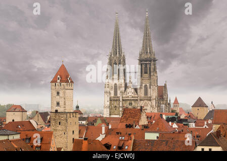 Regensburg medieval town Germany Stock Photo