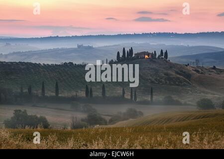 Early morning on countryside Stock Photo