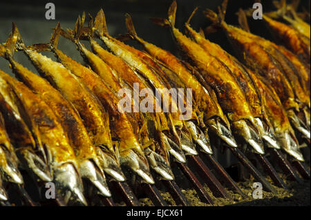 grilled fish at Oktoberfest in Munich Stock Photo