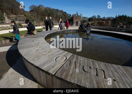 Robert Owen's mill, now a UNESCO World Heritage site, in New Lanark, Scotland, UK. Stock Photo