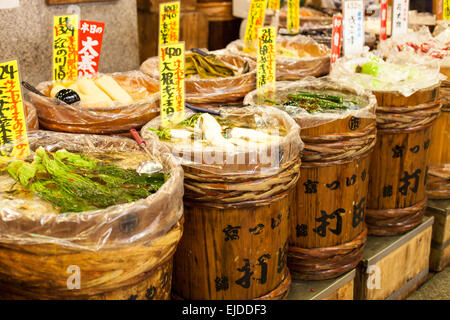 Traditional market in Japan. Stock Photo