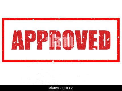 Aged rubber stamp text saying the text Approved Stock Photo