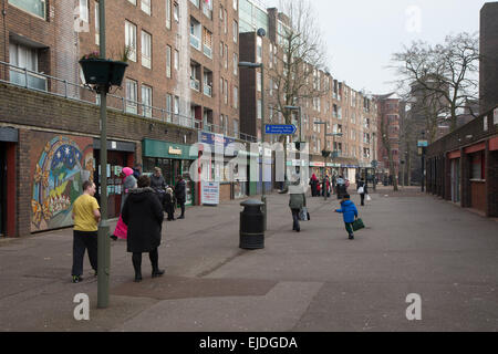 Main concourse of the Grahame Park Estate, Hendon, London Stock Photo