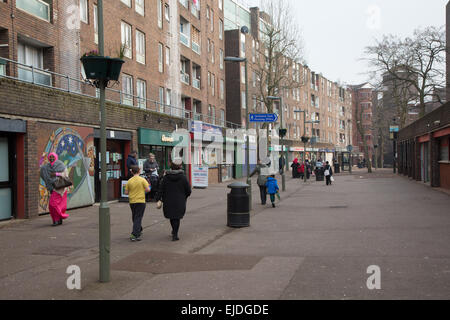 Main concourse of the Grahame Park Estate, Hendon, London Stock Photo