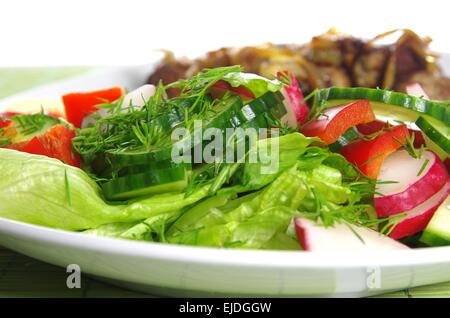 steak and vegetable Stock Photo