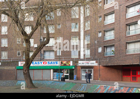 Main concourse of the Grahame Park Estate, Hendon, London Stock Photo