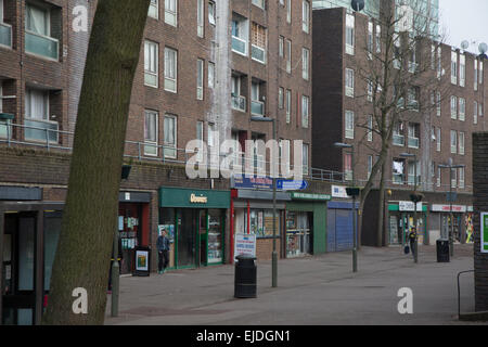 Main concourse of the Grahame Park Estate, Hendon, London Stock Photo