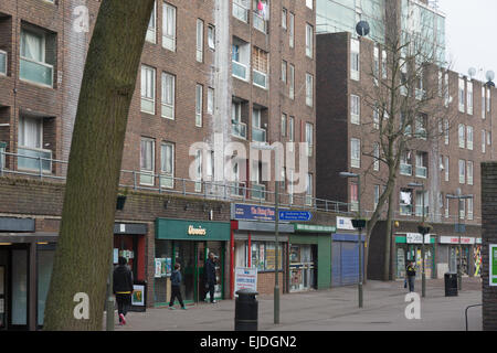 Main concourse of the Grahame Park Estate, Hendon, London Stock Photo