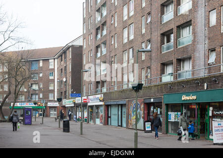 Main concourse of the Grahame Park Estate, Hendon, London Stock Photo