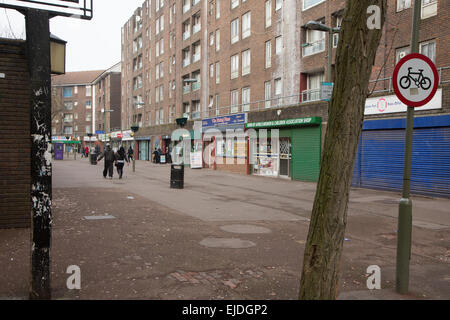 Main concourse of the Grahame Park Estate, Hendon, London Stock Photo