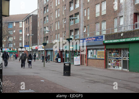 Main concourse of the Grahame Park Estate, Hendon, London Stock Photo