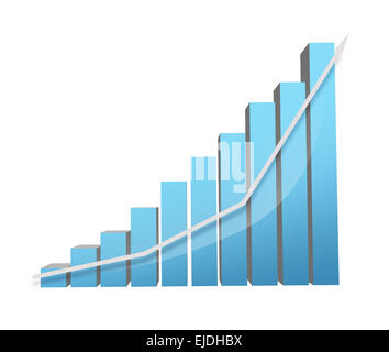 illustration of big colorful 3d chart Stock Photo