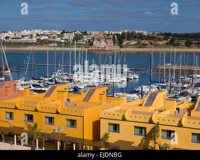Boats and yachts at the Portimão marina, Algarve, Portugal, Europe Stock Photo