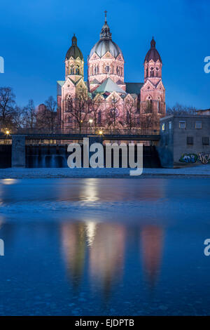 St. Luke Church, is the largest Protestant church in Munich, Germany Stock Photo