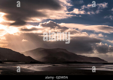 Ardara, County Donegal, Ireland. 24th March, 2015. Weather: Intermittent squalls and sunny spells on the Atlantic Ocean coast. Credit:  Richard Wayman/Alamy Live News Stock Photo