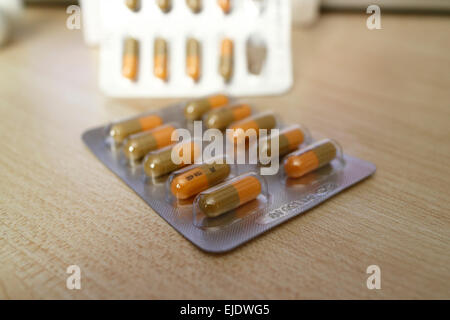 contiflo xl tamsulosin hydrochloride prescription medication tablets in blister packs Stock Photo