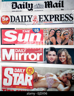 National daily newspapers, UK Stock Photo