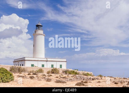 La Mola Lighthouse - Far De La Mola, Formentera Balearic Islands Spain Stock Photo