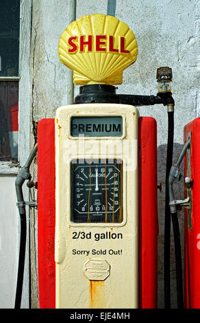 An old style Petrol Pump- not in use anymore. Stock Photo