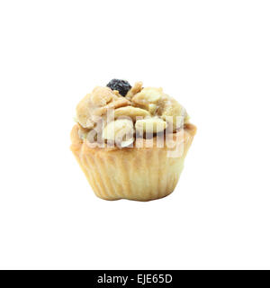 Mix nuts Tart isolated on white Stock Photo
