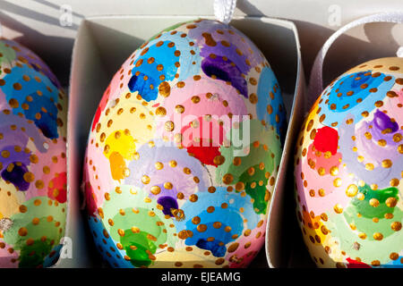 Original Czech Easter Eggs, traditions, holidays, Prague Czech Republic Stock Photo