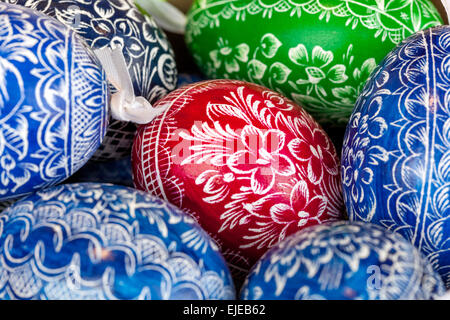 Original Czech Easter eggs traditions, holidays, Prague, Czech Republic Stock Photo