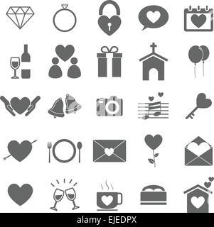 Wedding icons on white background, stock vector Stock Vector