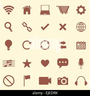 Web color icons on brown background, stock vector Stock Vector