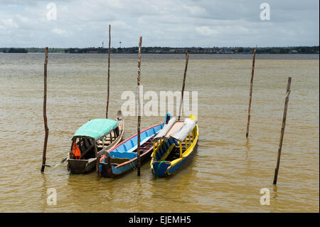 Korjaals on the Marowijne River, Albina, Suriname Stock Photo