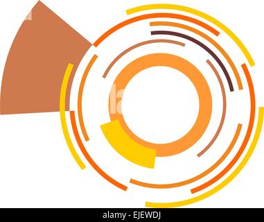 An illustration showing hud rings Stock Vector