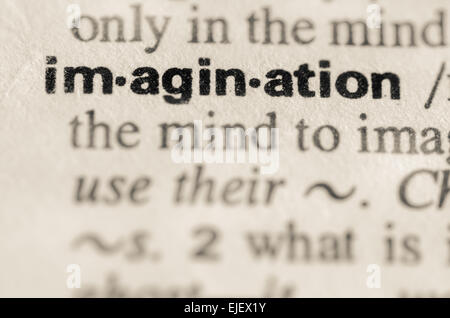 Definition of word imagination   in dictionary Stock Photo