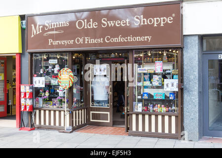 A traditional sweet shop in  Bury in Greater Manchester on a sunny day Stock Photo