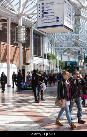 Mill gate centre Bury in Greater Manchester on a sunny day Stock Photo