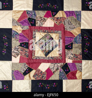 a patchwork background with different patterns Stock Photo