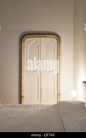 beautiful classic bedroom, view bed Stock Photo