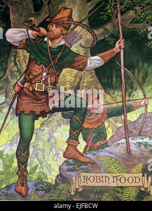 ROBIN HOOD in a late 19th century image Stock Photo