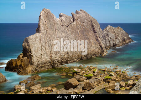 Beach of the Arnia, Liencres, Cantabria, Spain Stock Photo